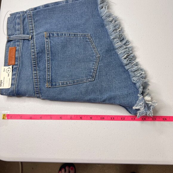 Umgee Women's Distressed Denim Jean Shorts 9 New - Picture 7 of 10